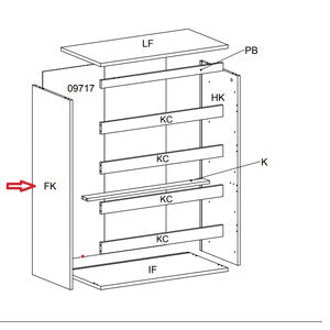 R FIANCO FK X KIT CASSETTIERA 5C NOVA 77X40X107 BIANCA- 1,0 pz