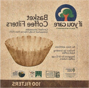 Filtro per caffè in polvere per 8-12 tazze, per macchinette per caffè in infusione, 100 pezzi, colore miele