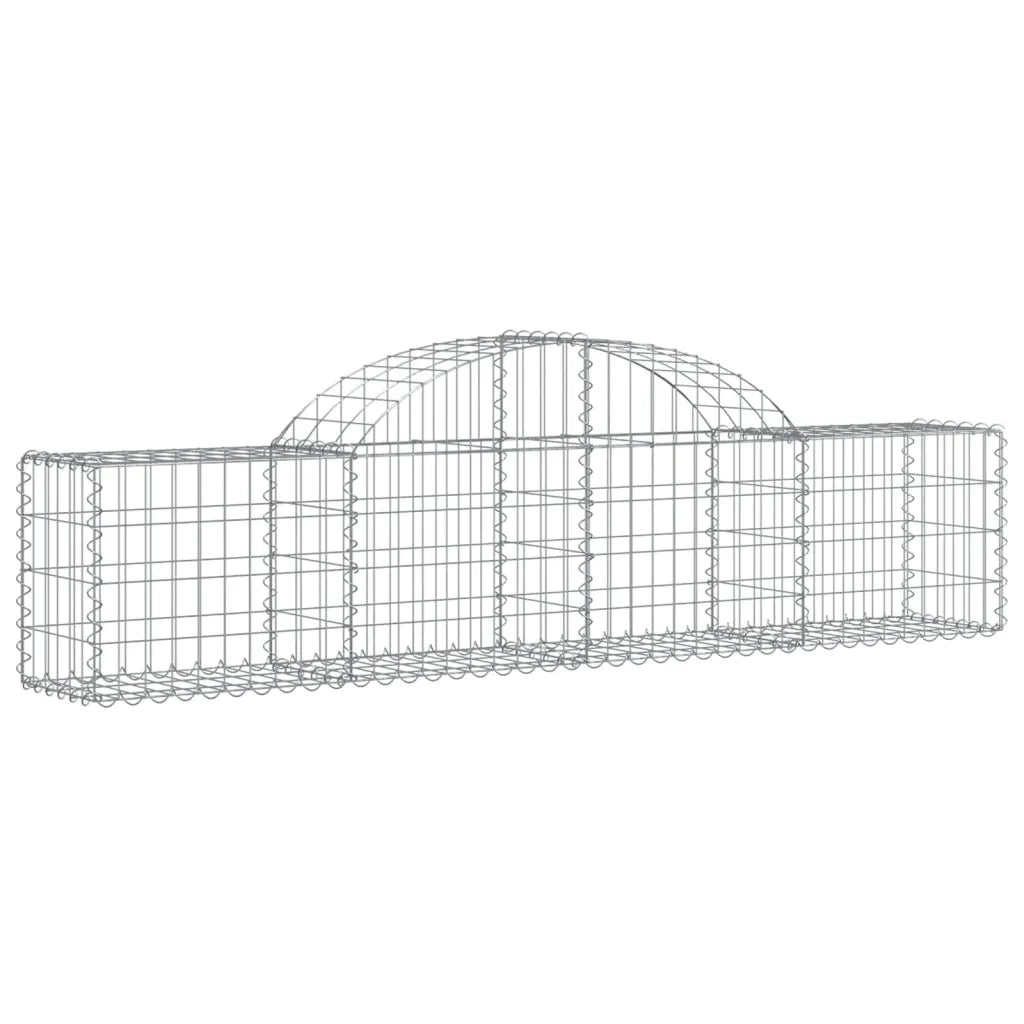 Cesto Gabbione ad Arco 200x30x40/60 cm Ferro Zincato 153482
