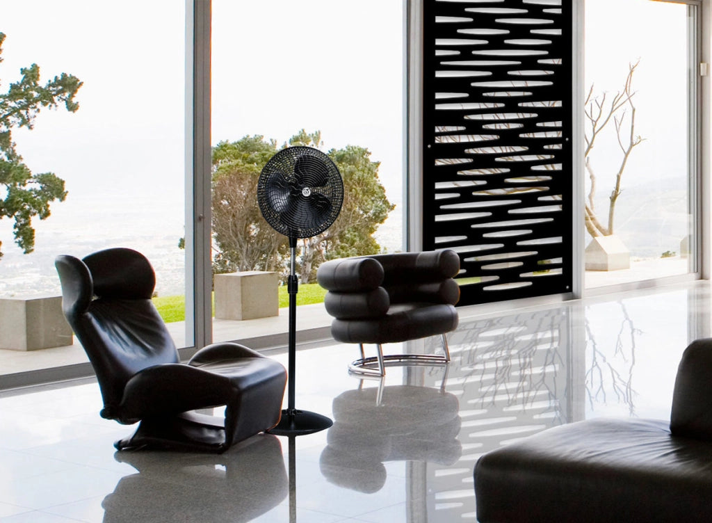 PUDDLE - Pannello in PVC traforato - Parasole Colore: nero, Misura: 98x198 cm