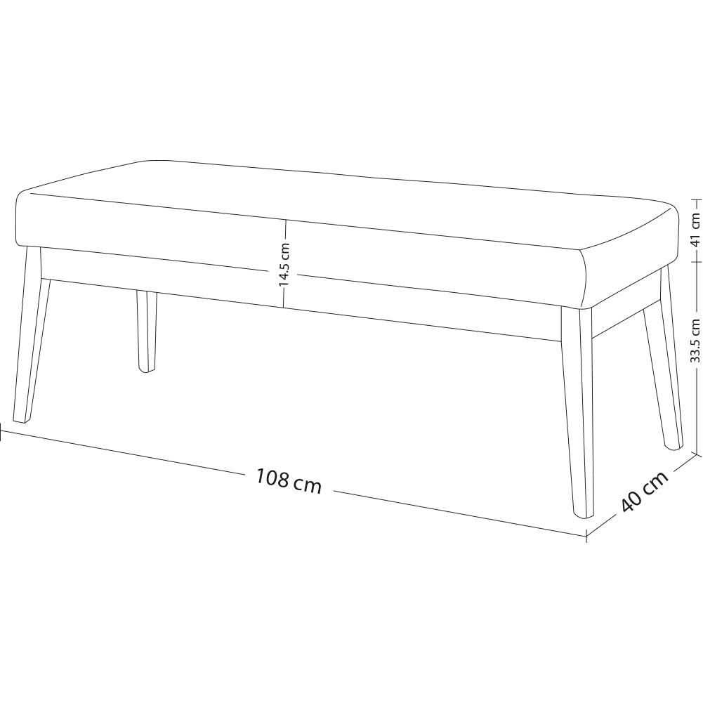 Cassapanca Pouf Ottomana Blu Ingresso Panca Imbottitura Alta Densità 108x41cm