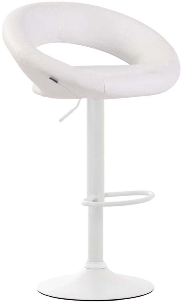 Sgabello Cucina Olinda In Similpelle bianco,bianco