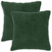 Federa 2 pcs HEERLEN Verde Scuro 80 x 80 cm Bouclé 913715