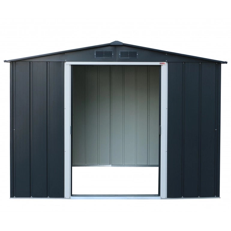 Casetta in metallo 8 x 6 Duramax by Ezooza 1821 x 2620x 1910 mm grigia: una soluzione durevole per i tuoi spazi esterni