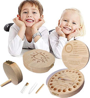 Biblioteca per denti da latte, organizzatore per denti da latte, cassetta di ricordo, raccolta denti da latte e cassa di conservazione - denti