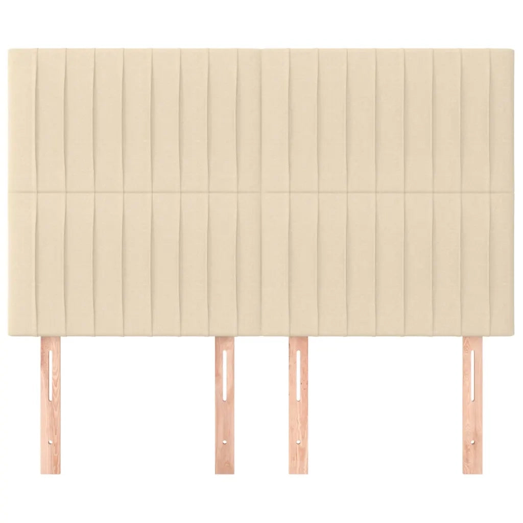 Testiere 4 pz Crema 72x5x78/88 cm in Tessuto