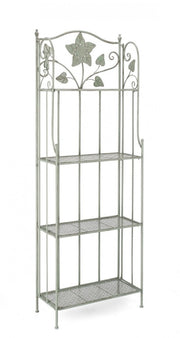 Scaffale 4 Ripiani 59x28x167 cm Harriet in Acciaio Salvia