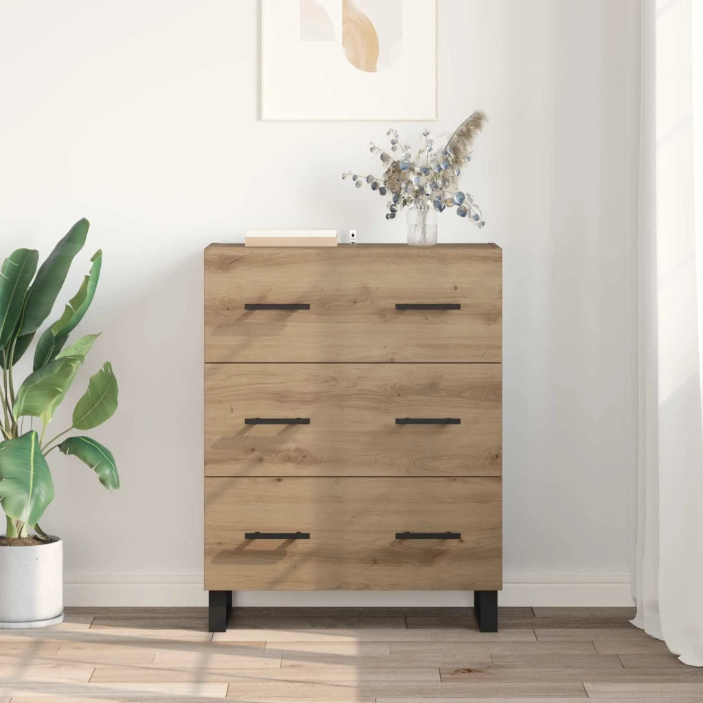 Credenza con cassetto Rovere artigianale 69,5 x 34 x 90 cm
