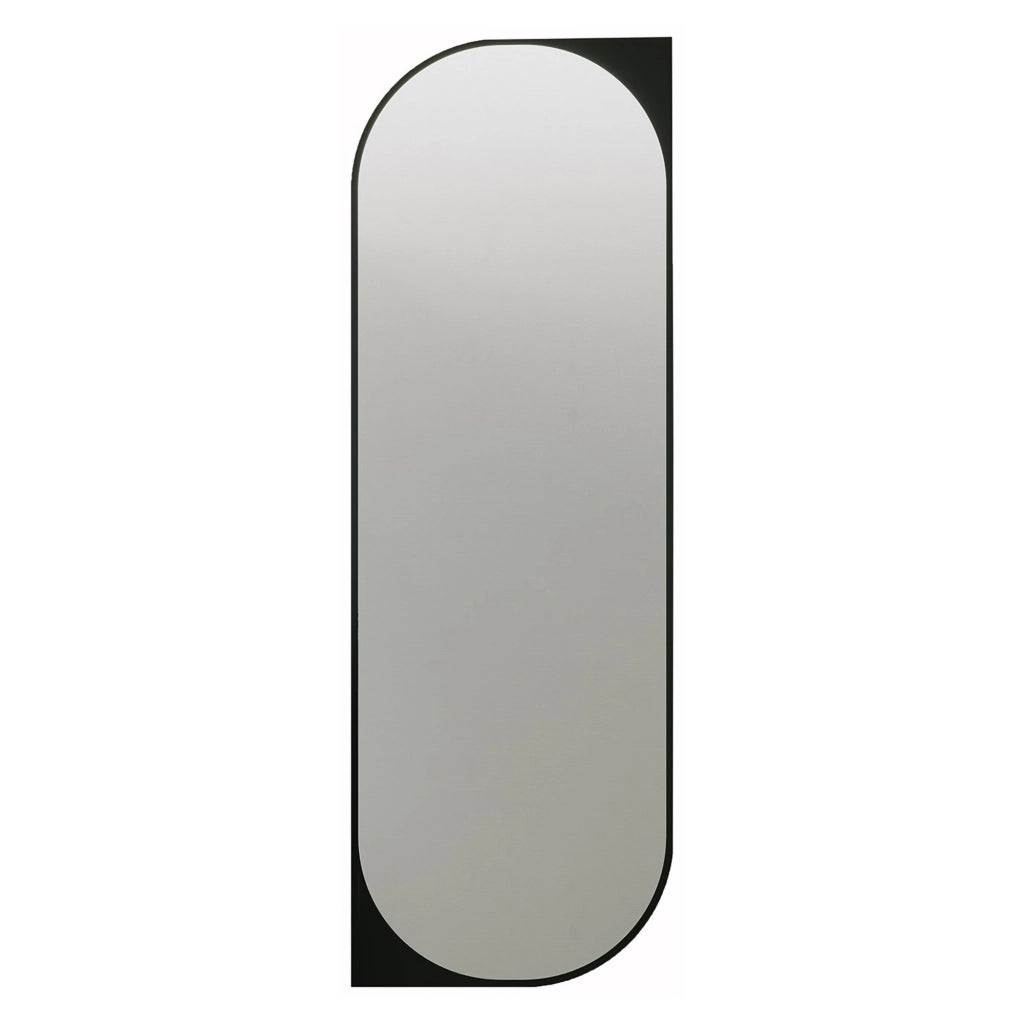 Burgio, Specchio Forma Rettangolare, 52x152h cm Nero