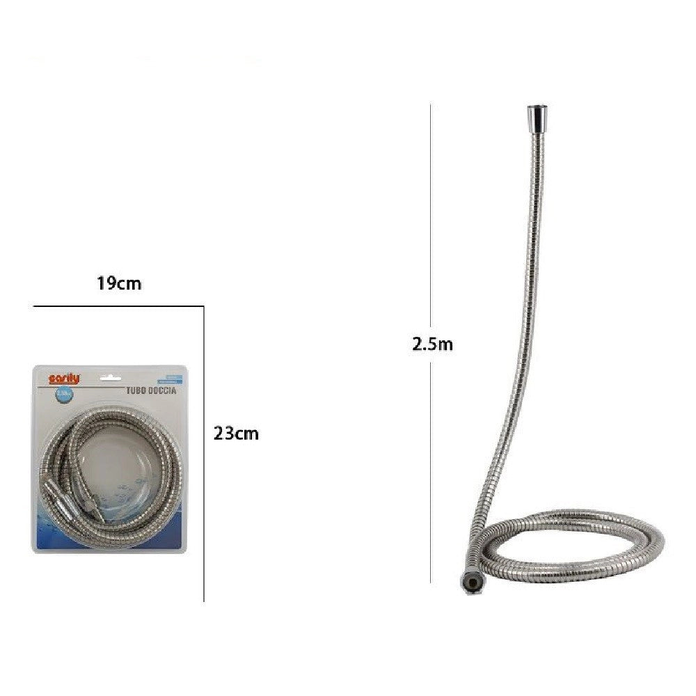 Trade Shop - Tubo Laccio Flessibile Doccia Doccetta Vasca Bagno 2,5 Metri Universale 69218 -