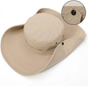 Cappello da sole per uomo e donna - 62 cm diametro, 12 cm larghezza bordo - Cappello anti UV - Cappello cowboy - Impermeabile - Escursioni, pesca, cappello da lavoro - Protezione solare estiva