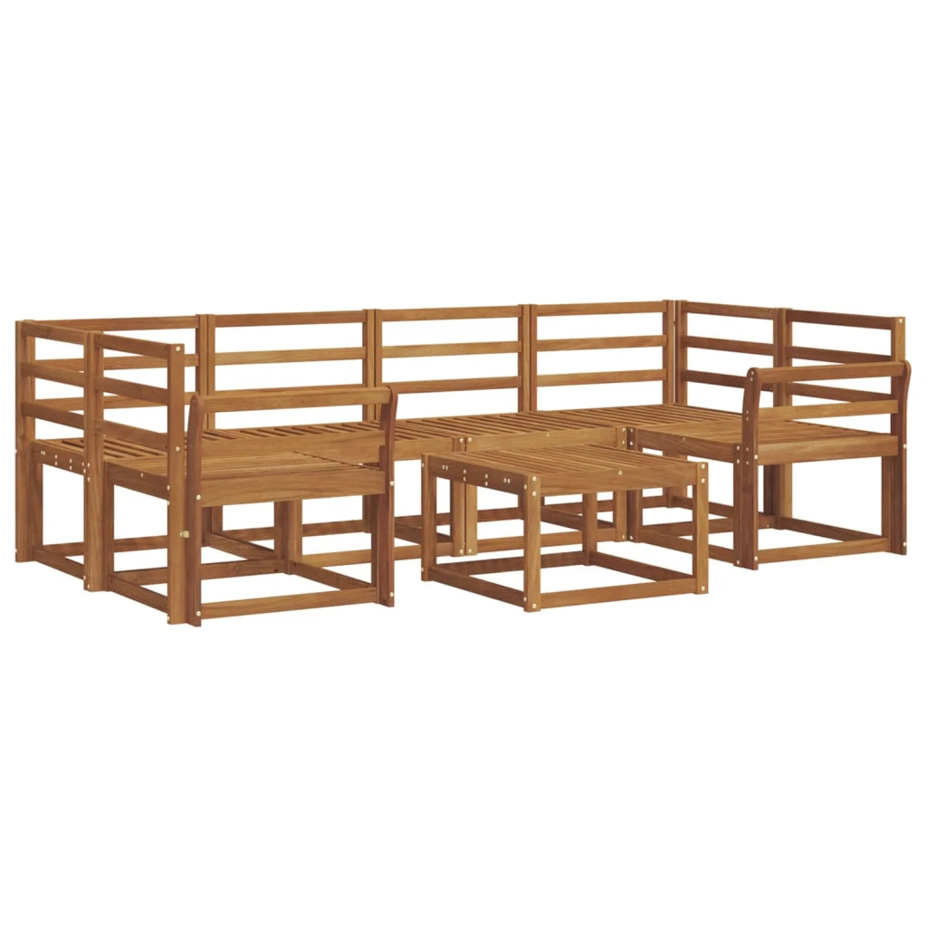Set di divani da esterno 7 pcs Naturale