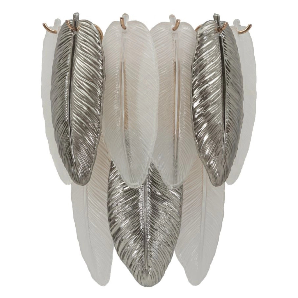 Lampada a Parete VKH898, Grigio, Vetro, 24x25x29 cm