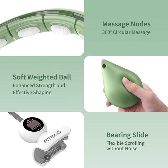 Fitness per Principianti e Adulti - Hoop con Peso e 16 Sezioni per Perdita di Peso