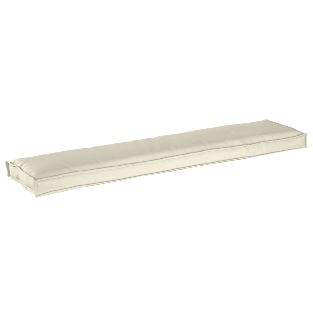 Cuscino per Panca Crema 180x40x8 cm in Tessuto Oxford