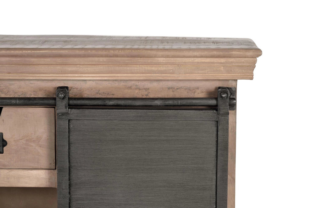 Credenza con 1 anta scorrevole e 2 cassetti