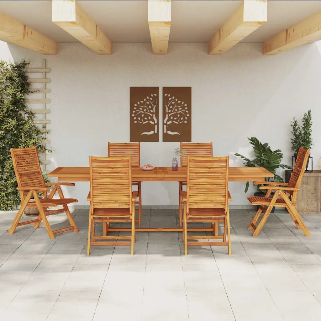 Set da Pranzo per Giardino 7 pcs Marrone