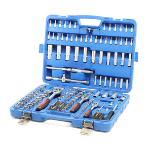 Set di chiavi a bussola 192 pz. Con cricchetti, bit, prese da 1/2″ 3/8″ 1/4″