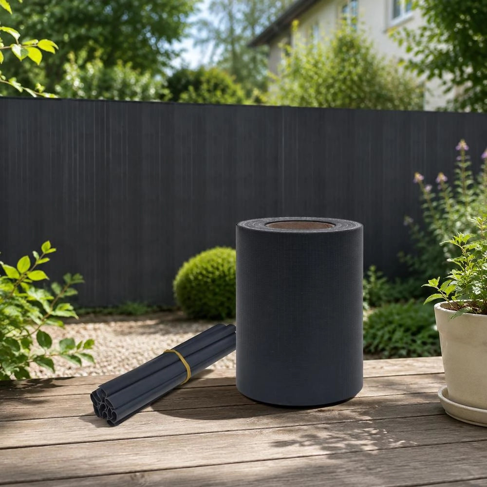 Garden Privacy Screen PVC 35x0.19 M Matt-dark Grey