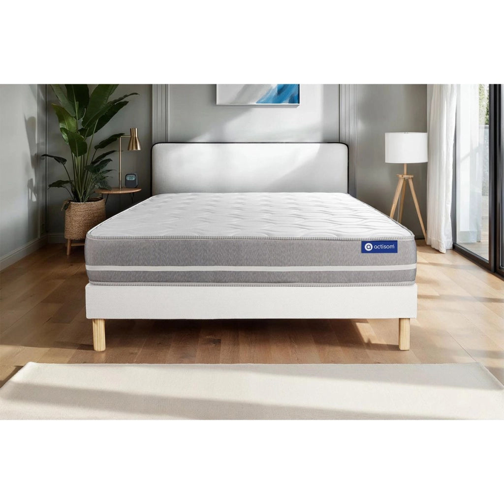Kit rete e materasso Actilatex touch 130x210cm - Spessore : 20cm - Lattice e memory foam - Bilanciato -