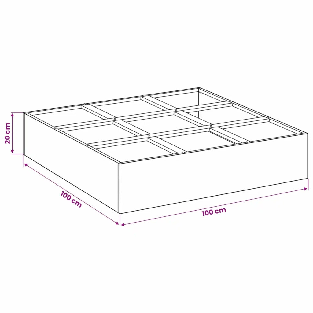 Vaso da giardino Antracite 100 x 100 x 20 cm 8005738
