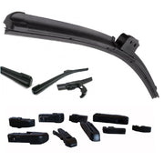 SPAZZOLE TERGICRISTALLI PIOGGIA UNIVERSALE AUTO AERO FLAT 9 ATTACCHI 14" 350 mm