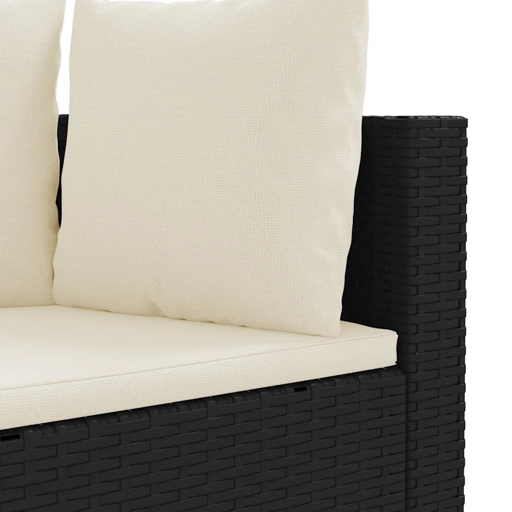 Set Divani da Giardino con Cuscini 7pz Nero Polyrattan 3308376