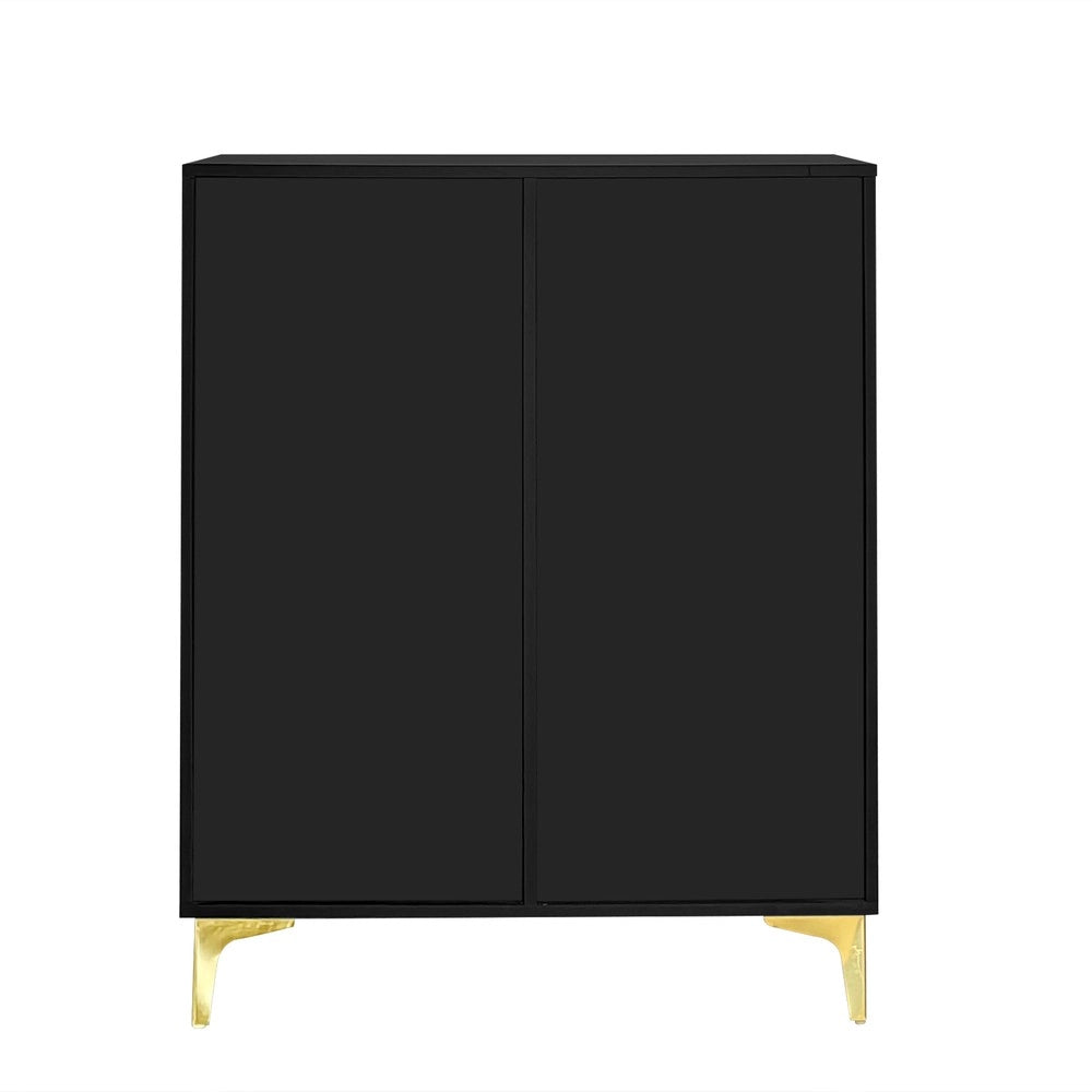 Madia Scarpiera con Cassetti e Ripiani Regolabili ¨C MINIMAL ¨C Bianco/Oro