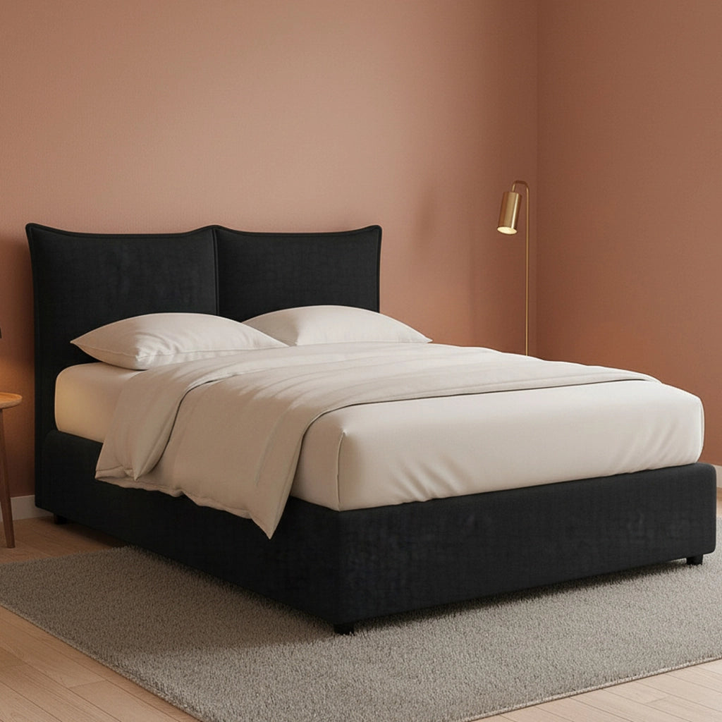 Penzance, Letto Piazza e Mezza Sfoderabile Made in Italy, Grigio Scuro