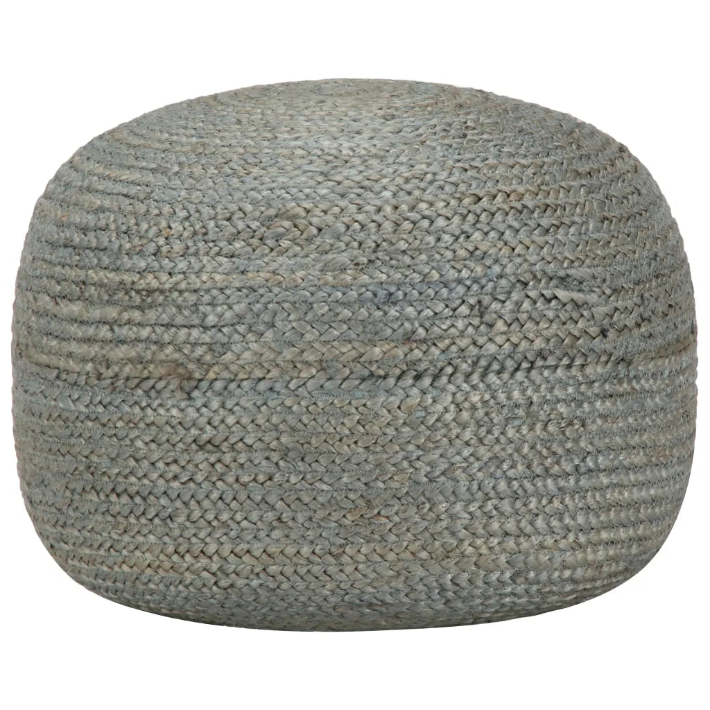 Pouf Lavorato a Mano 45x30 cm Verde Oliva in Juta cod mxl 68580