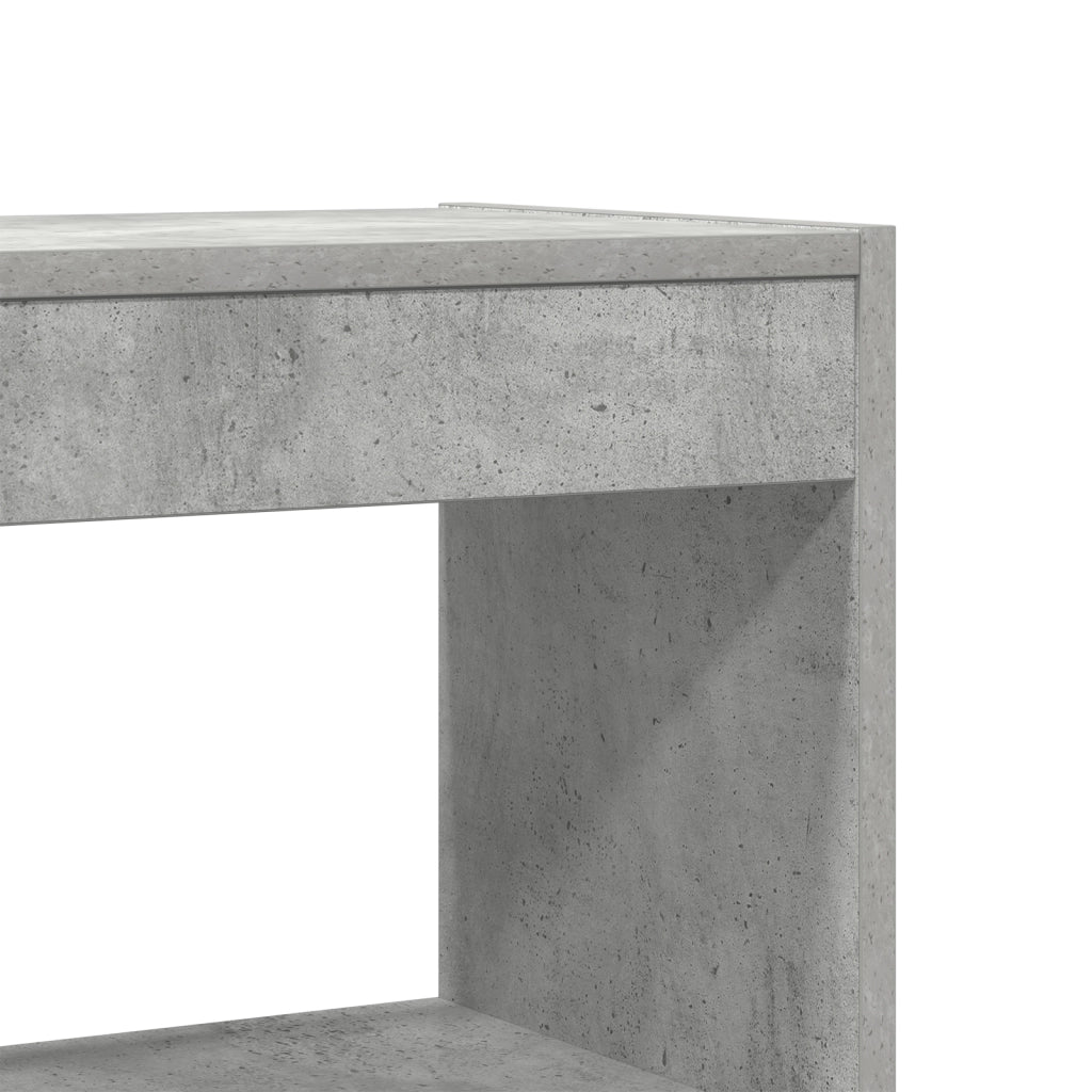 Libreria Grigia in Cemento Grigio Cemento Legno ingegnerizzato