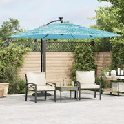 vidaXL Ombrellone Giardino con Palo in Acciaio Blu 269x269x235 cm