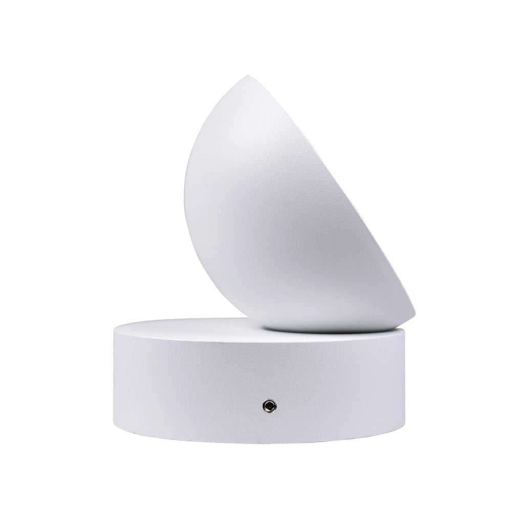 APPLIQUE LED DA ESTERNO 12W CON CCT SWITCH LAMPADA DA PARETE ORIENTABILE IP54 - 3 TEMPERATURE DI COLORE DESIGN MODERNO IN ALLUMINIO BIANCO