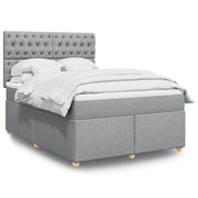 vidaXL Giroletto a Molle con Materasso Grigio Chiaro 140x200cm Tessuto