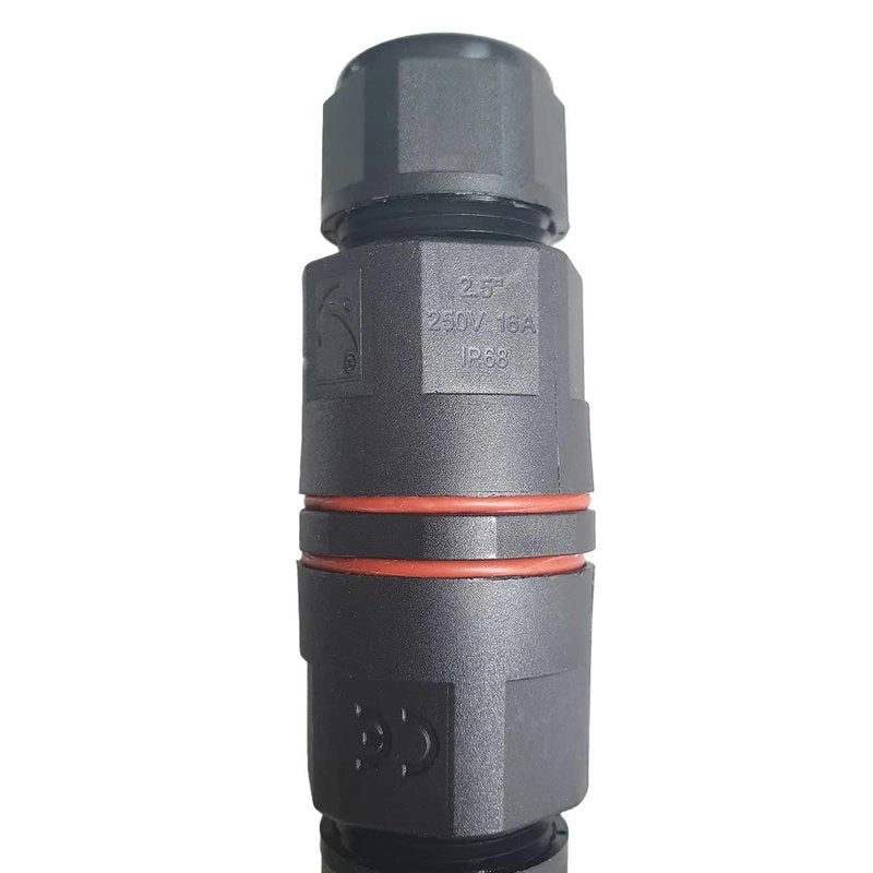 2 Connettori Veloce IP68 Forma I Manicotto Collegamento Cavo Esterno 3P 90x30mm