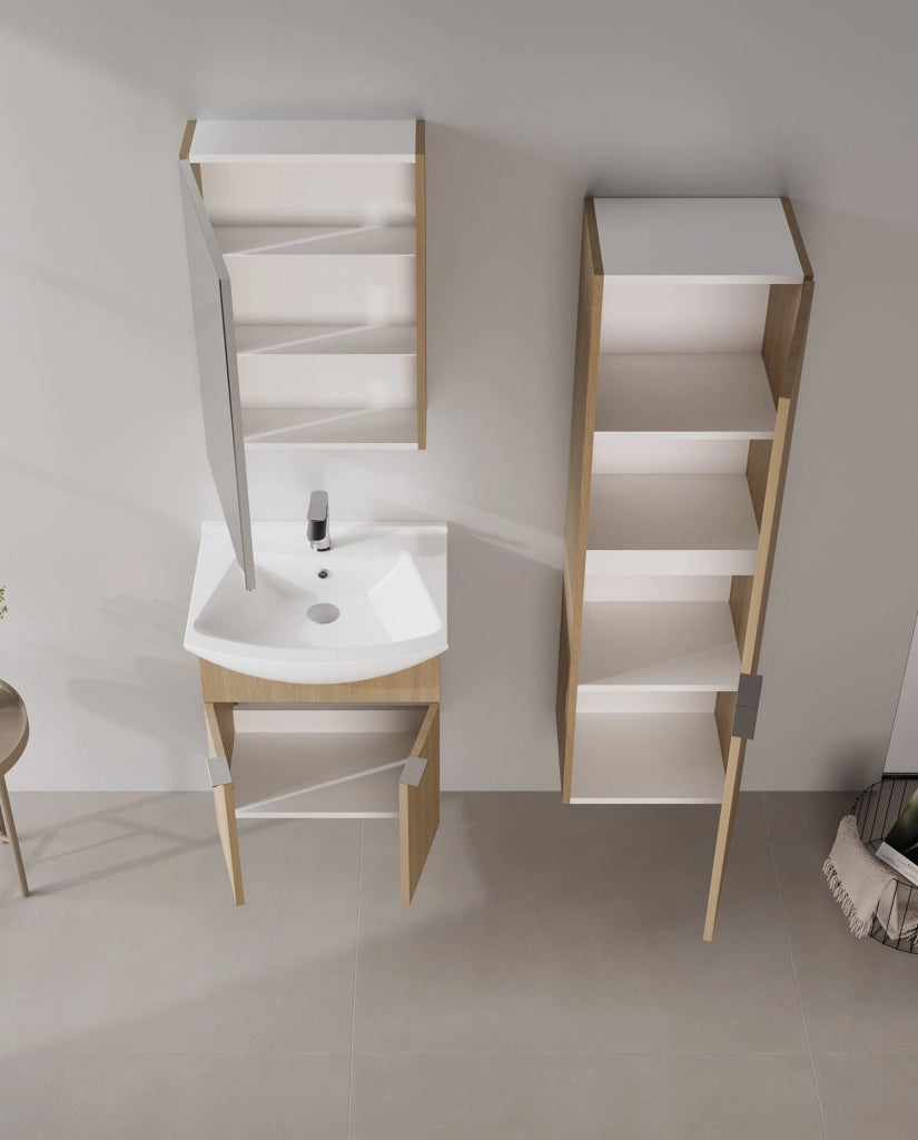 Mobile lavabo "Purus 55" - 55 x 50 x 58 cm - Rovere Sonomo