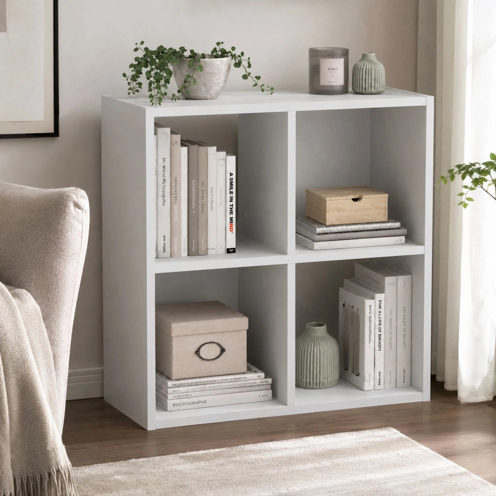 Biblioteca Liha, Libreria 2 Ripiani, 61x30x61h cm Bianco