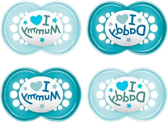 Spazzola per pelli in silicone 6-16 Skin Soft Set da 4 inclusa 2 scatole di trasporto sterili - Ti amo Papà & Ti amo Mamma