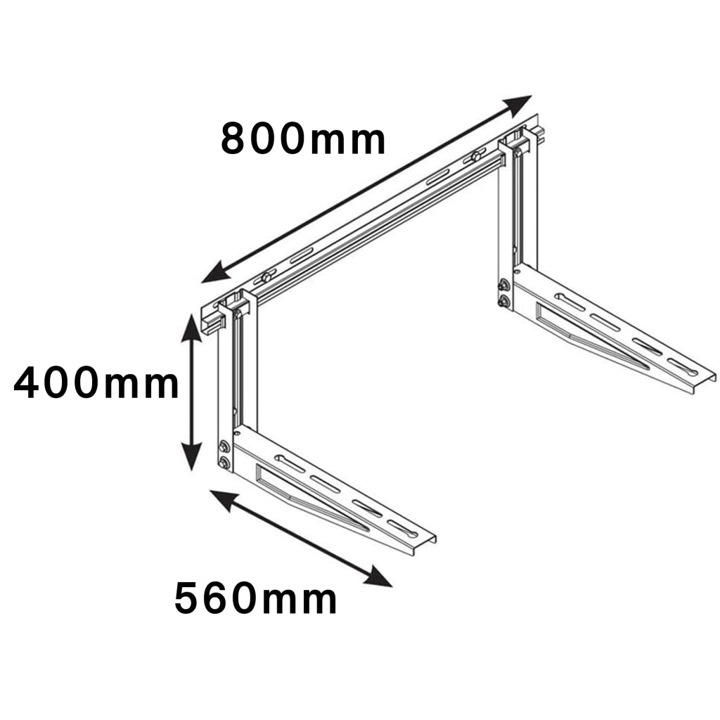 Staffe per Condizionatori 560 x 400 x 800 mm Fischer Italia