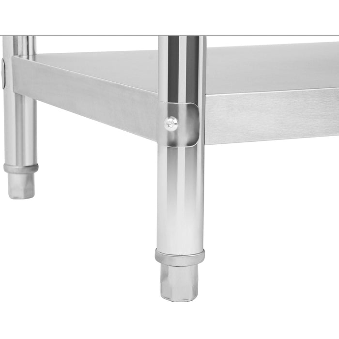 Tavolo da lavoro professionale in acciaio inox gambe regolabili con bordo 100 x 60 cm 3614079/2