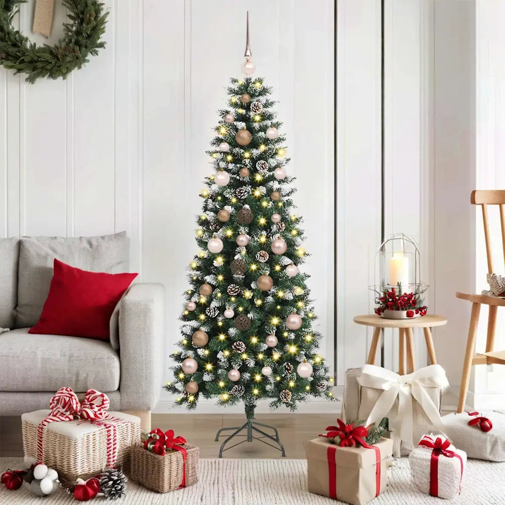 Albero di Natale artificiale con 150 LED Verde 150 cm