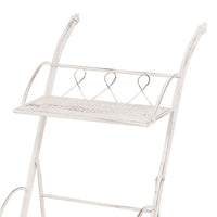 Ophelia - scaffalle in metallo anticato a 3 ripiani - 40x34x78 cm