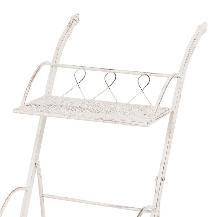 Ophelia - scaffalle in metallo anticato a 3 ripiani - 40x34x78 cm