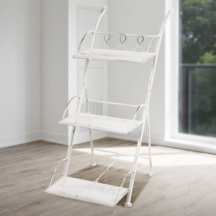 Ophelia - scaffalle in metallo anticato a 3 ripiani - 40x34x78 cm