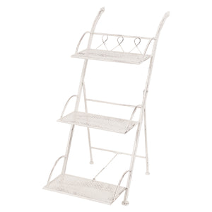 Ophelia - scaffalle in metallo anticato a 3 ripiani - 40x34x78 cm