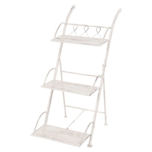 Ophelia - scaffalle in metallo anticato a 3 ripiani - 40x34x78 cm