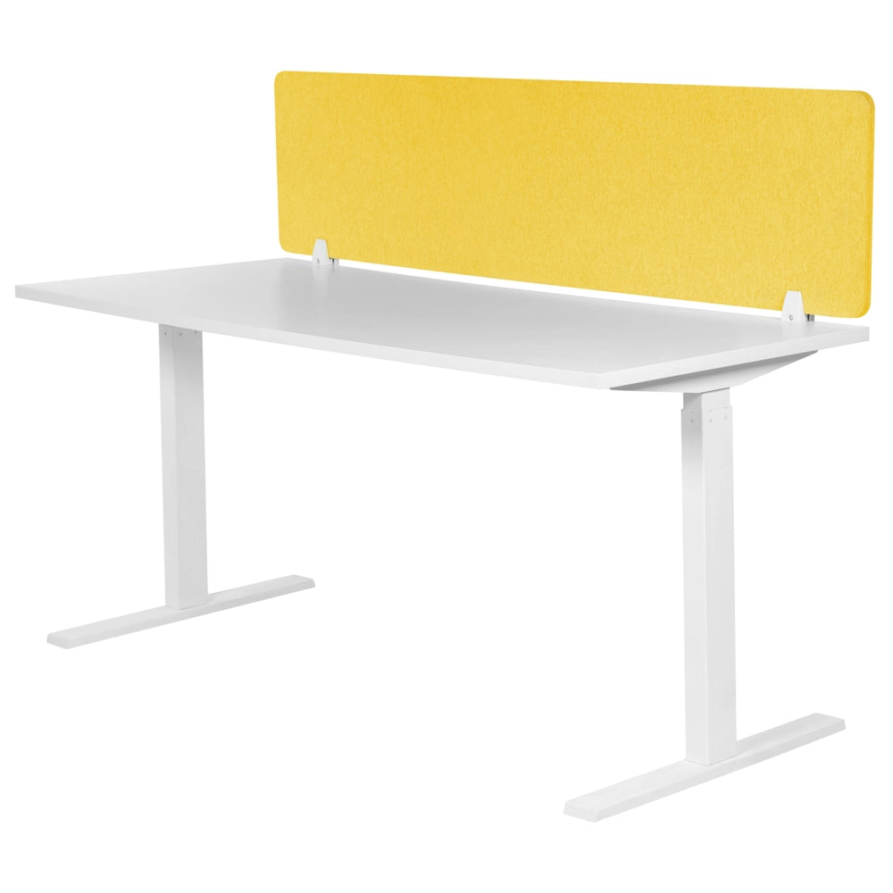 Pannello Divisorio Fonoassorbente per scrivania in PET giallo 160 x 40 cm tavolo ufficio