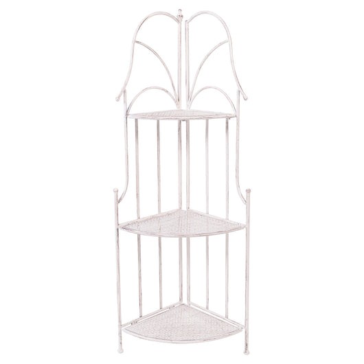 Ophelia - scaffalle in metallo anticato a 3 ripiani - 30x30x120 cm