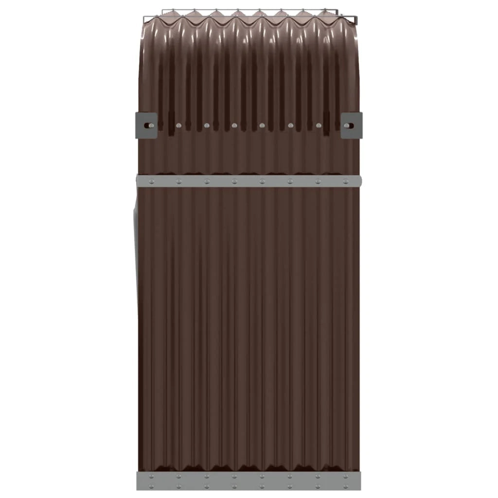 Portalegna 120 x 45 x 100 cm acciaio zincato marrone 02_0043755