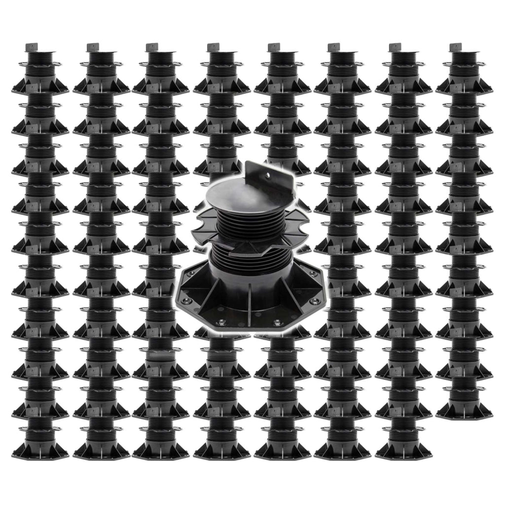 Set 80 supporti per pavimenti galleggianti, altezza regolabile 60-128mm Max 2700 kg, Pavimenti Decking